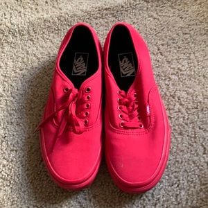 New All Red Vans 8.5
